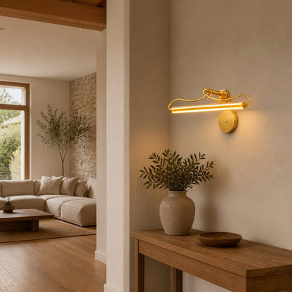Aurix Picture Light Sconce with Curved Arm Design - Elegant Wall Lighting for Art and Living Spaces