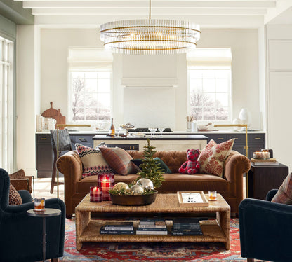 Lumora Crystal Pendant Light – Elegant Tumbled Brass & Cut Glass