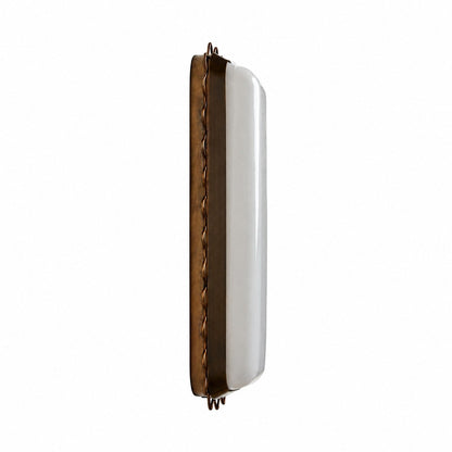 Glowvera Wall Sconce - Wavy Metal Frame Design Modern Glass-Shade Sconce for Hallway