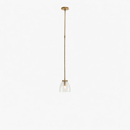 Auria Pendelleuchte aus Metall und Messing – Vintage-Finish mit Glasschirm