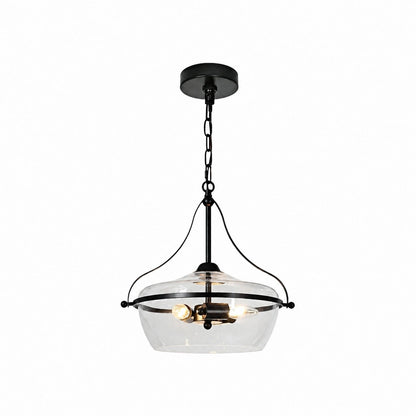 Lirra Glas-Pendelleuchte – Metallrahmen im Mid-Century-Modern-Stil für Küche und Wohnzimmer
