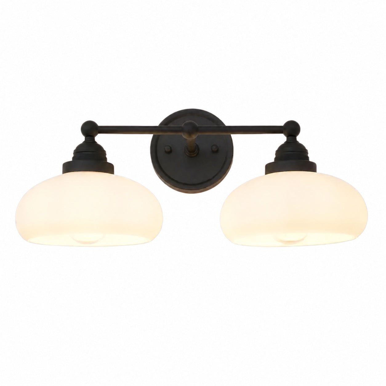 Velora Vintage Industrial Wall Sconce with Glass Shade for Hallway and Entryway