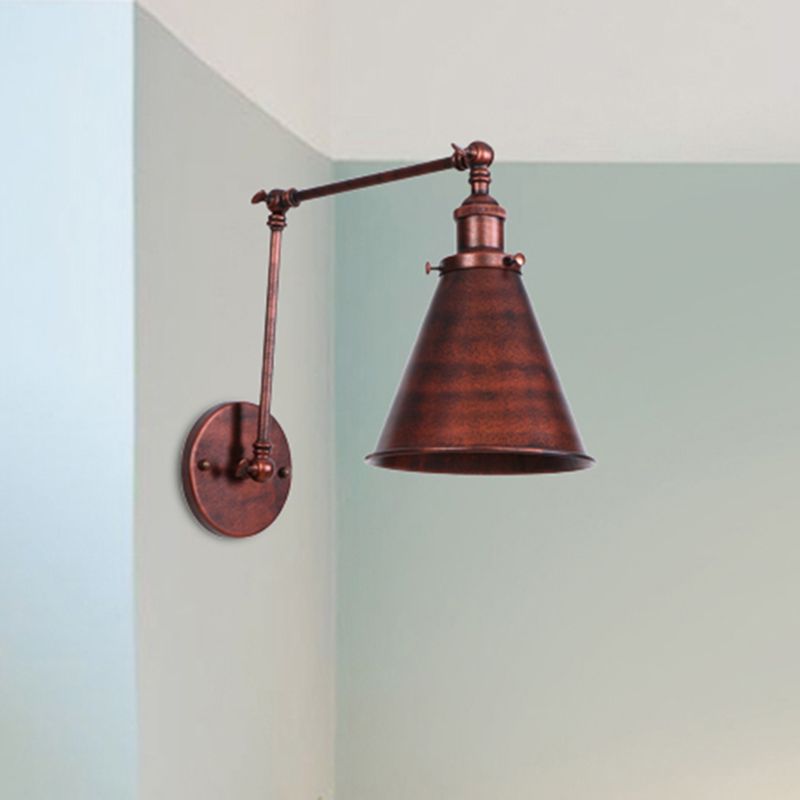 Industrial Vintage Schwenkbare Wandleuchte mit gelenkarm