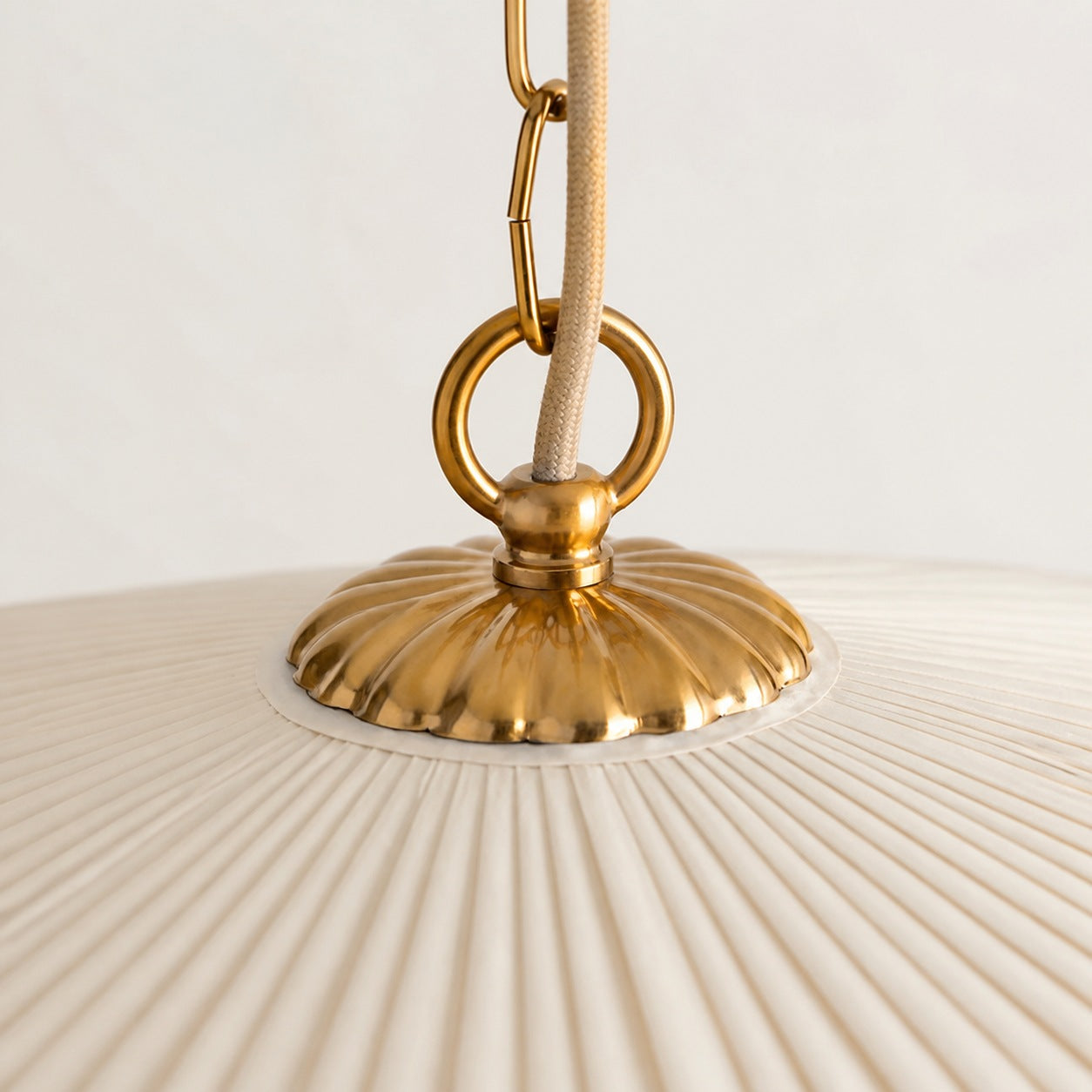 Savara Pleated Shade Pendant - Modern Silk-Inspired Hanging Light for Dining