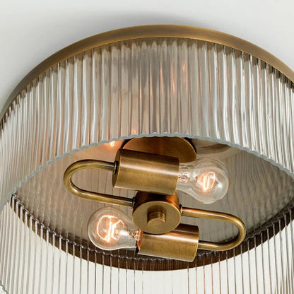Klassische Vintage Glas Trommel Deckenleuchte für Schlafzimmer