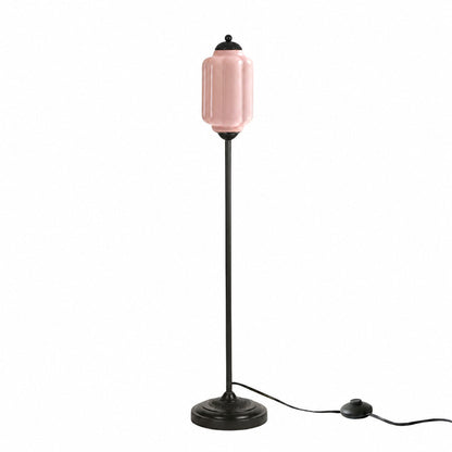 Eloise Textured Glass Pumpkin-Inspired Floor Lamp - Organic Artistry and Retro Style for Living Rooms