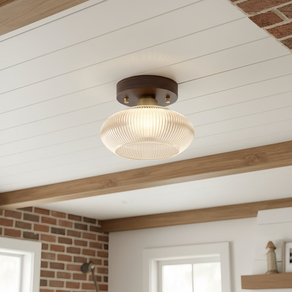 Soliro Modern Dome Glass Ceiling Light with Sleek Minimalist Form for Kitchens and Living Areas