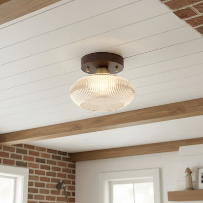 Soliro Modern Dome Glass Ceiling Light with Sleek Minimalist Form for Kitchens and Living Areas