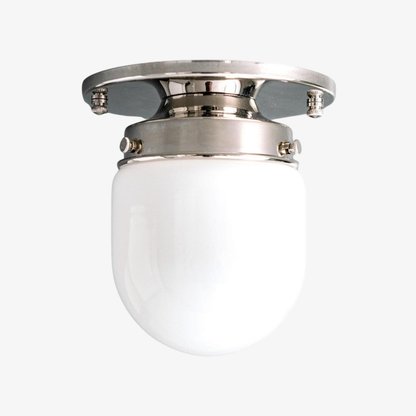 Opalume Glass Flush Mount Ceiling and Wall Light - Art Deco Small Globe Fixture