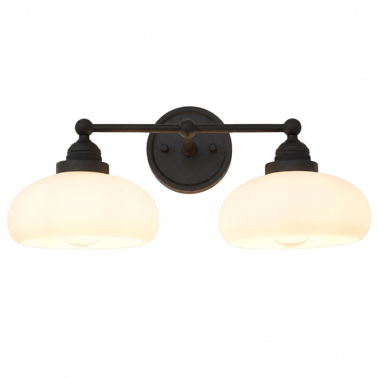 Riven Wall Lamp - Vintage Industrial Milk White Glass Shade for Indoor