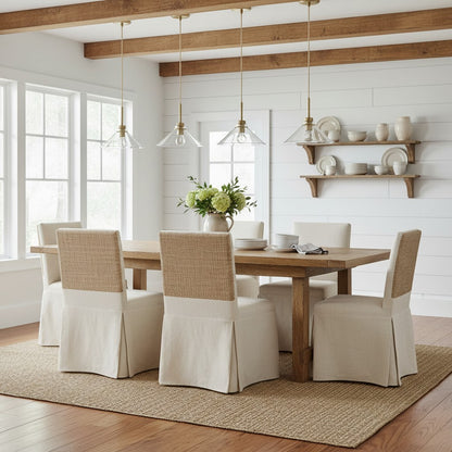 Aurenza Modern Farmhouse Pendant Light - Adjustable Shade for Warm Ambiance
