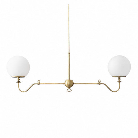 Glorica Glass Brass Chandelier Lighting - Contemporary Glass Multi-Light Hanging Fixture