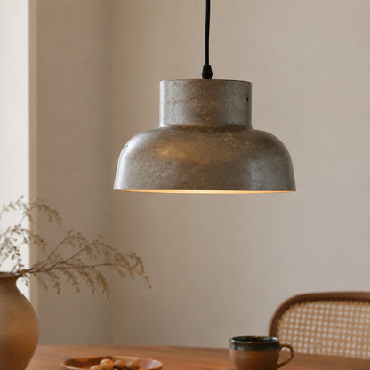 Aged Metal Industrial Pendant Light