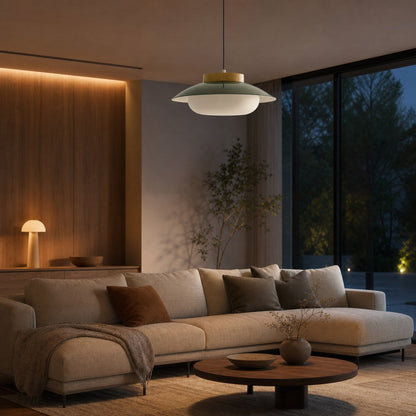 Oribela Modern Minimalist Pendant Lamp - Contemporary Saucer Style Lighting for Living or Dining