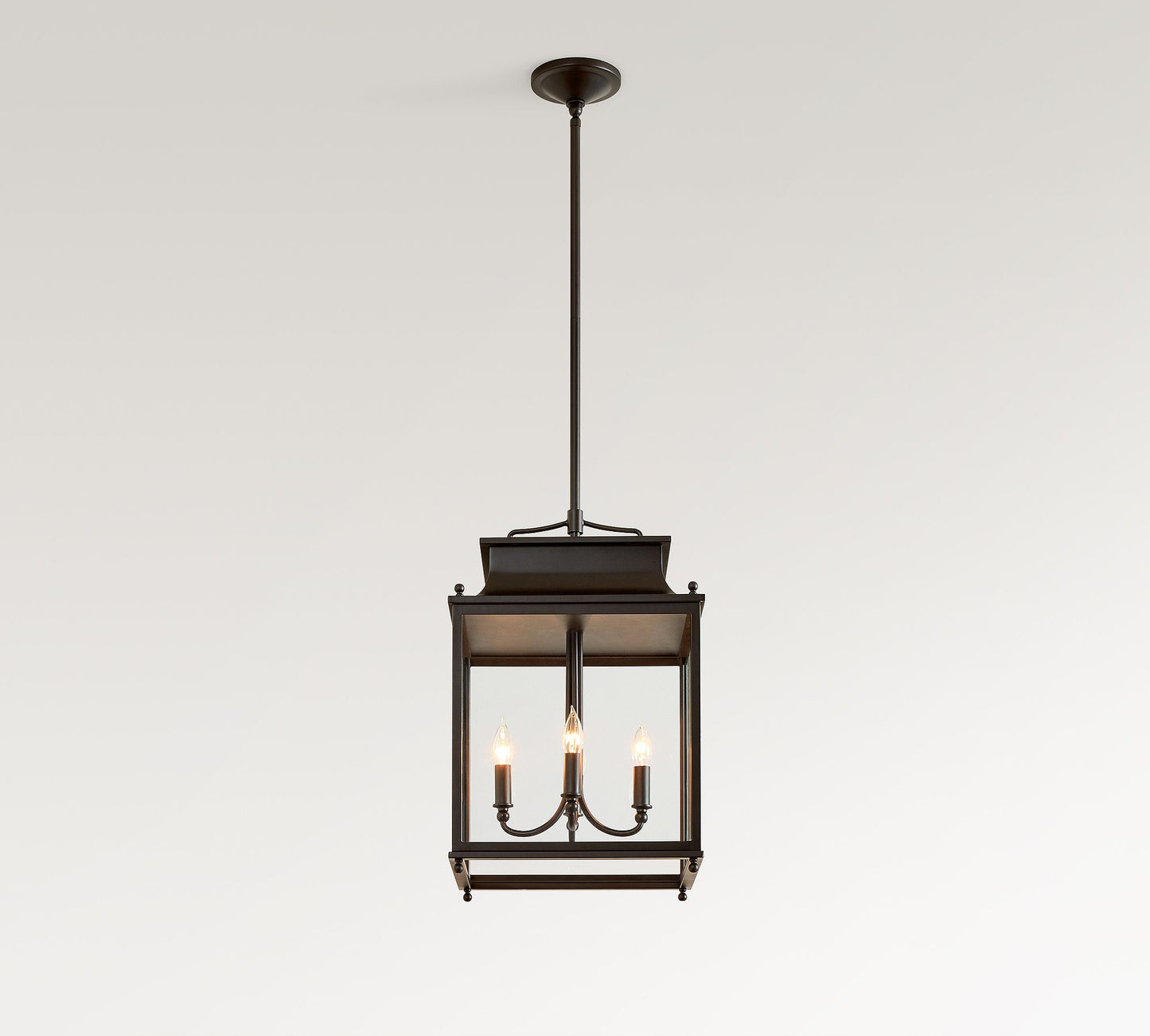 Yolvira Modern Outdoor Hanging Lantern – Dimmable Metal Pendant for Porch, Patio, or Balcony