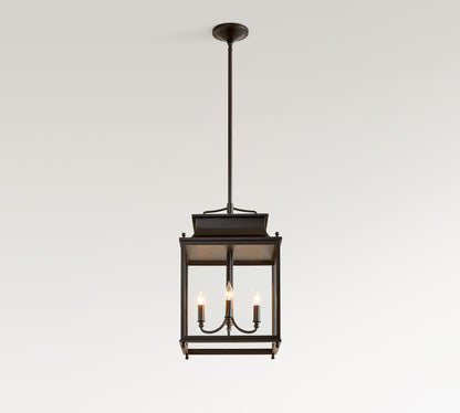 Yolvira Modern Outdoor Hanging Lantern – Dimmable Metal Pendant for Porch, Patio, or Balcony