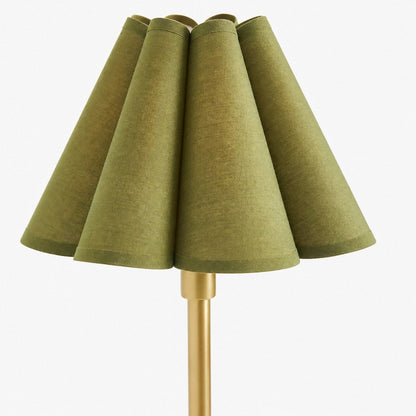 Duova Minimalist 2‑Light Floor Lamp - Modern Pleated Fabric Metal Light for Bedroom or Living Room
