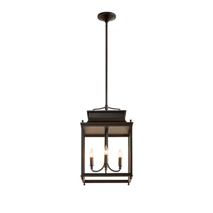 Yolvira Modern Outdoor Hanging Lantern – Dimmable Metal Pendant for Porch, Patio, or Balcony