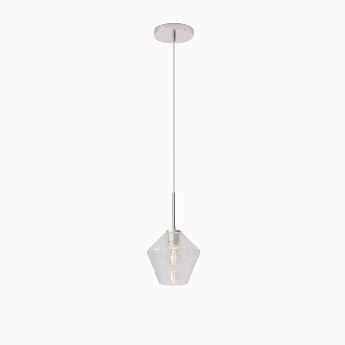 Merin Transparent Glass Sculpture Geometric Chandelier