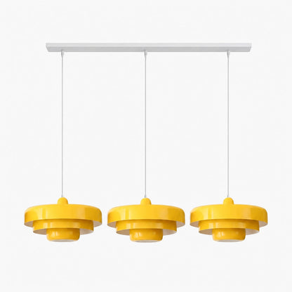 Malero Triple Layer Macarons Pendant Light - Modern Disc Form Lighting for Dining Room or Lounge N52