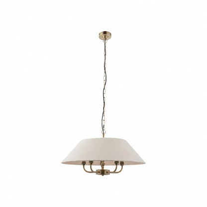 Zevatik Pendant Lamp with Linen Shade – Classic Multi-Light Design for Dining and Living