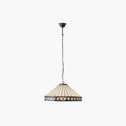 TF Fargo Pendant Light - Tiffany Style Lighting with an Art Deco Shade and Adjustable Chain