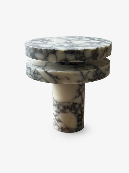 Modern Sculptural Table Lamp with Cylindrical Base Design for Bedroom Bedside and Living Room Use