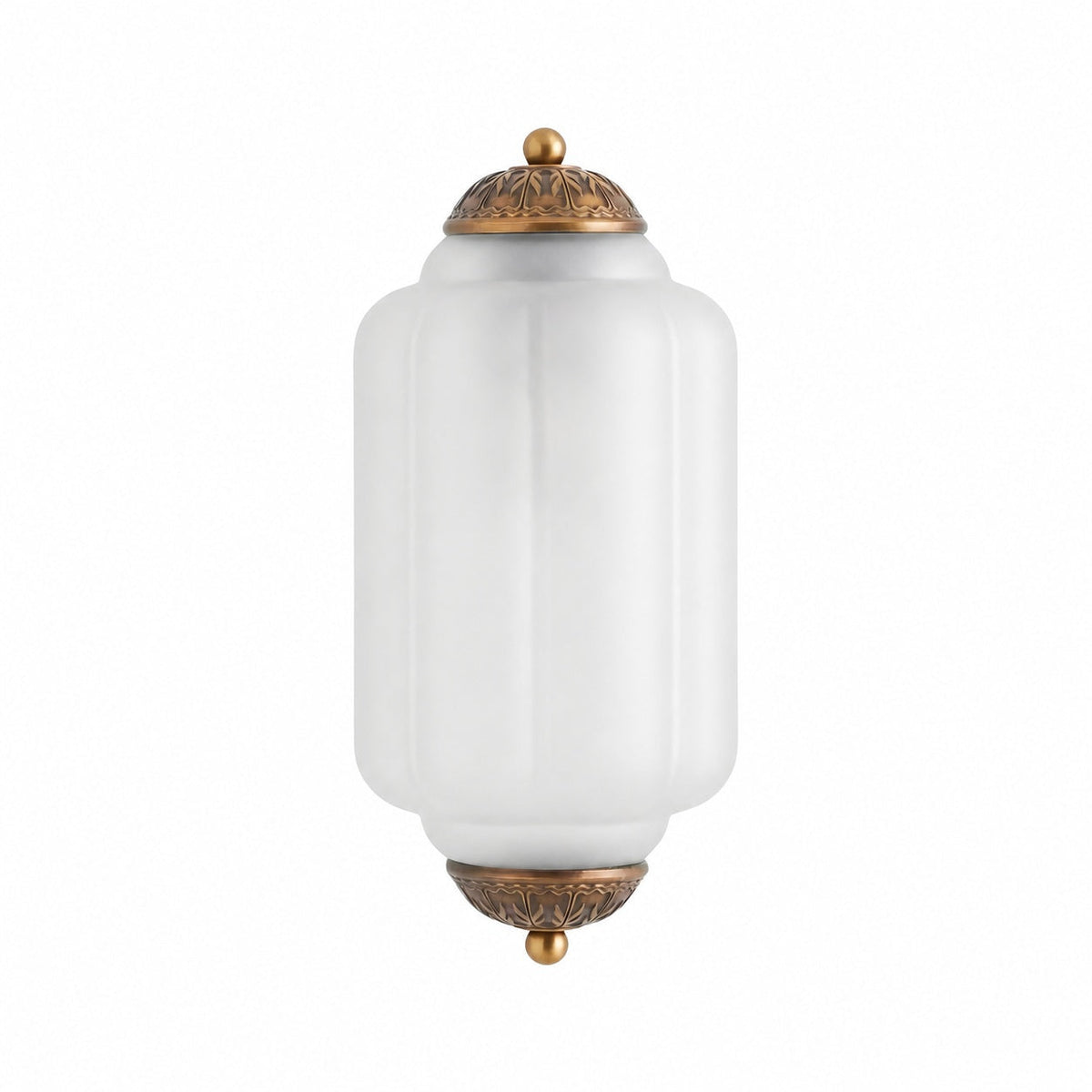 Eloise Messing-Wandleuchte – Elegante Vintage-Beleuchtung aus Milchglas
