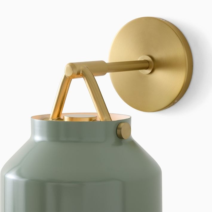 Hanton Modern Minimalist Brass and Glass Sconce – Damp Rated for Bathrooms