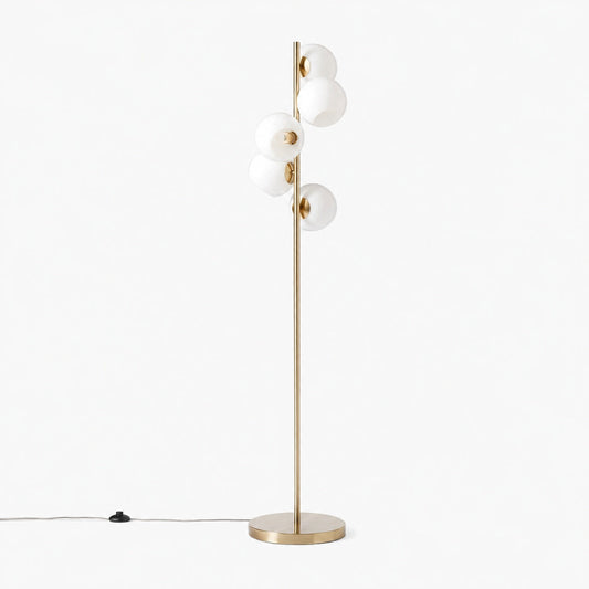 Brina Glass Multi-Light Floor Lamp - Modern Standing Light with Elegance