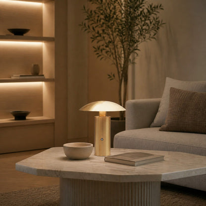 Oricone Portable LED Table Light – Touch-Dimmer Cordless Mushroom Lamp for Dining and Bedside