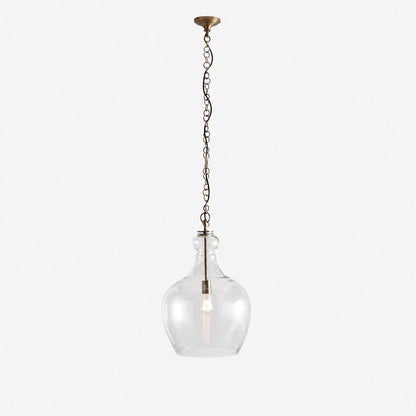 Lawson Glas-Pendelleuchte – Recyceltes und Milchglas mit Bronze-Akzent