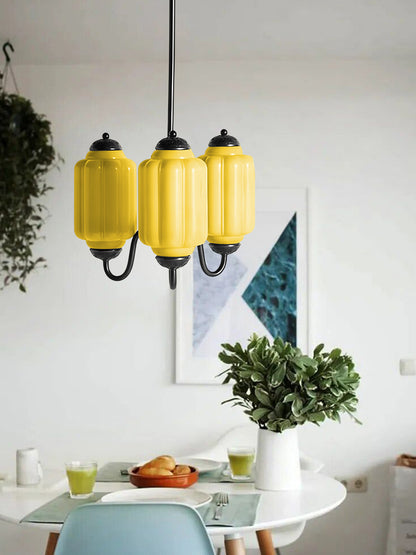 Vintage Eloise Glas Kronleuchter 3 Flammig