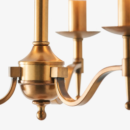 Tela Timeless Classic Elegant Multi Arm Stanford Chandelier - Metal Fabric Lighting for Living Room