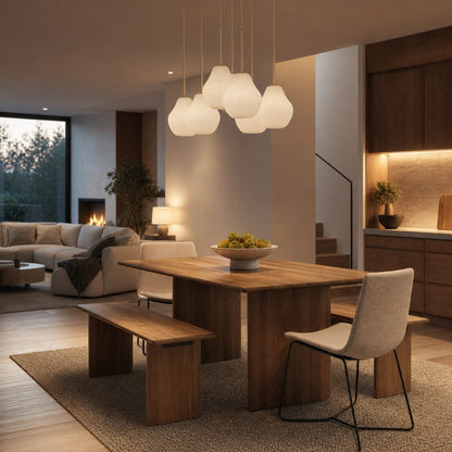 Rivrona Zeitgenössischer 7-flammiger Kronleuchter – Moderne Glasbeleuchtung für Esszimmer