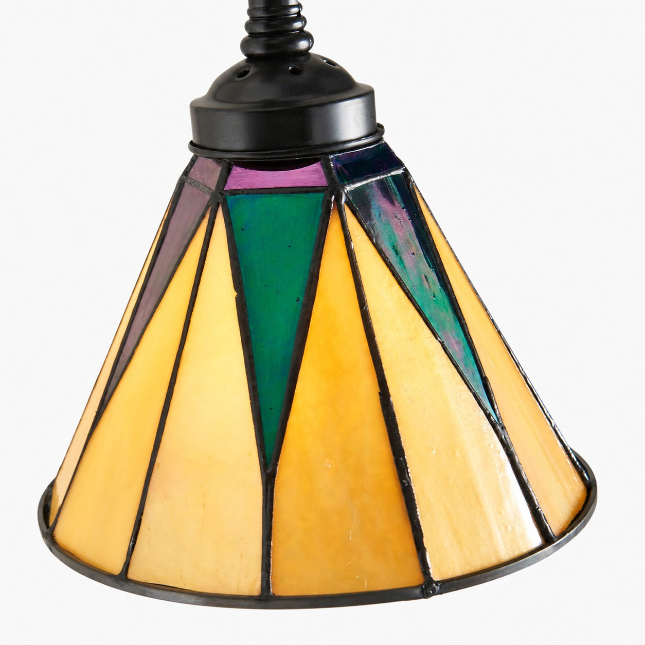 TF Dark Star Tiffany Stehleuchte – Art-Deco-Stehleuchte aus Buntglas für das Wohnzimmer