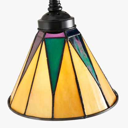 TF Dark Star Tiffany Stehleuchte – Art-Deco-Stehleuchte aus Buntglas für das Wohnzimmer