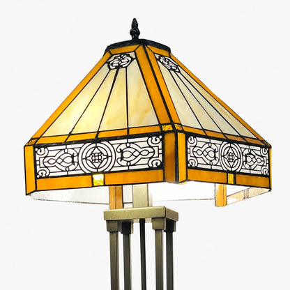 Velora Artisan Dragonfly Stained Glass Table Lamp — Vintage Tiffany Style Accent Light for Living Room