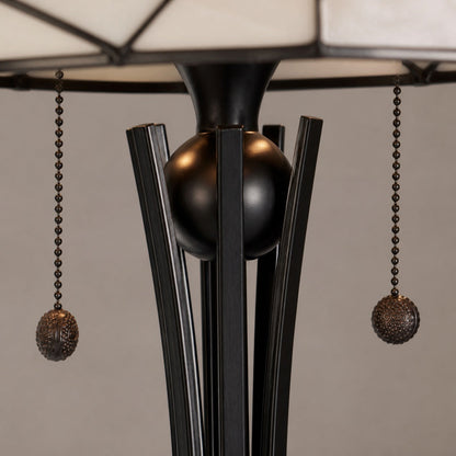 TF Astoria Art-Deco-Stehleuchte aus Buntglas – Stehleuchte im geometrischen Design für das Wohnzimmer