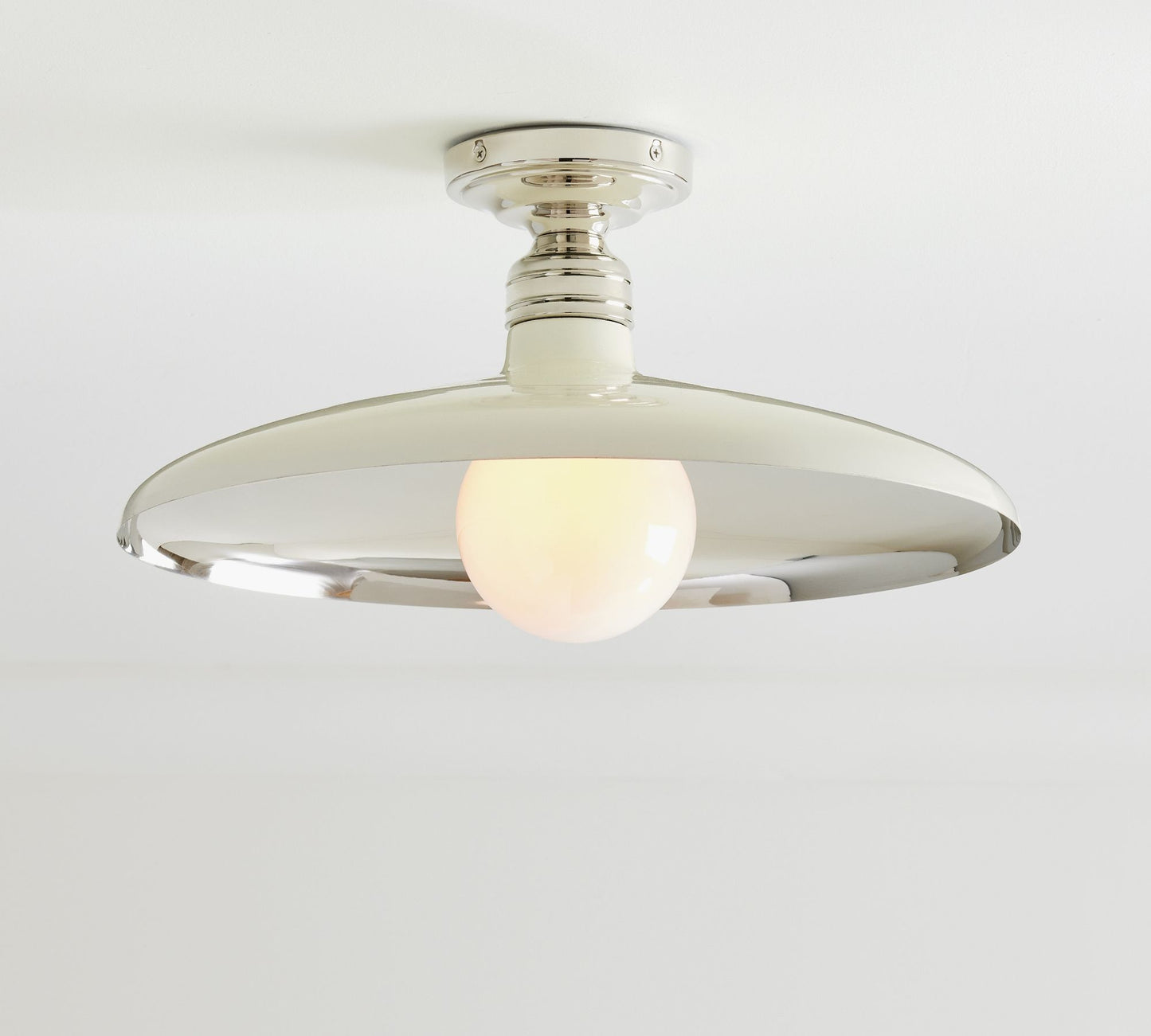 Forvara Farmhouse Metal Flush Mount Light - Black or White Ceiling Lamp