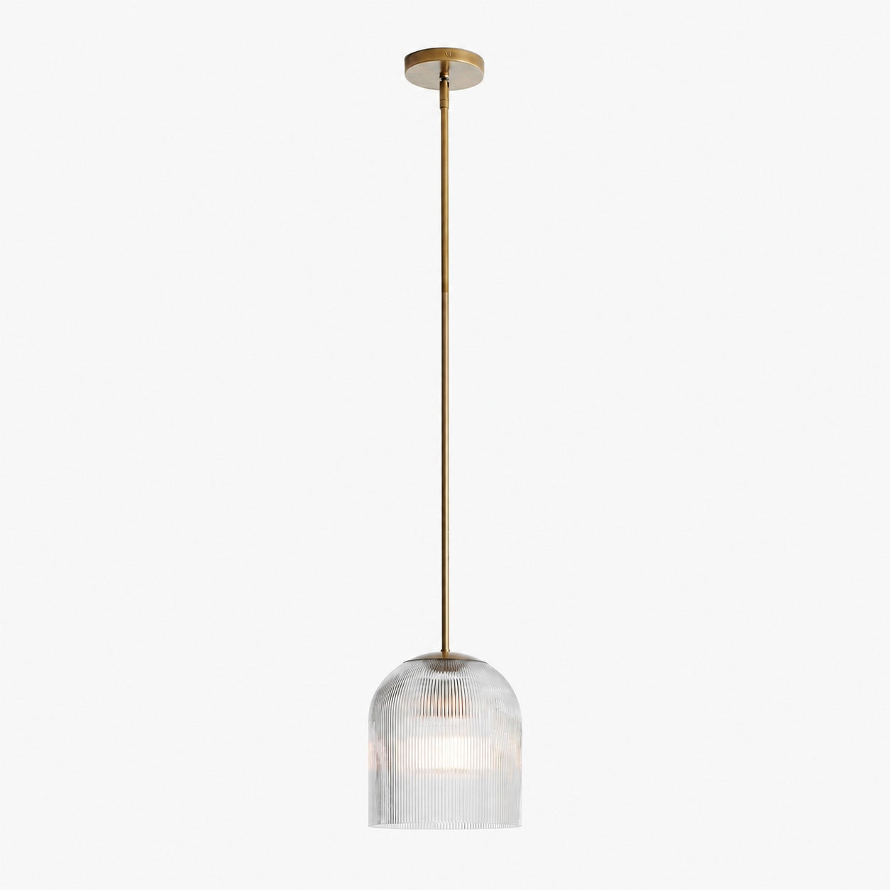 Bravira Pendelleuchte aus geripptem Glas – elegante Kücheninsellampe