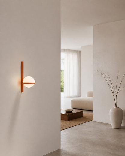 Globe Shade Minimalist Wall Lamp for Indoor and Outdoor Spaces