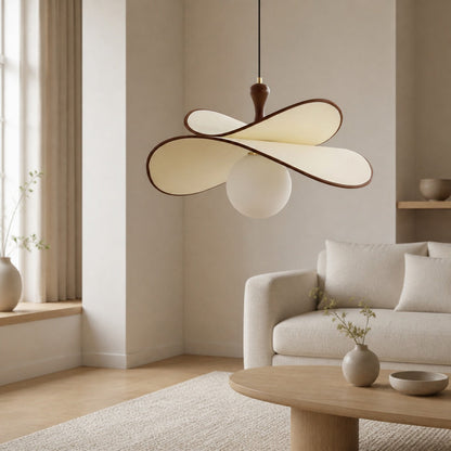 Orrise Floating Glass Globe Pendant with Metal Accents - Modern Minimalist lights for Kitchen and Dining Rooms