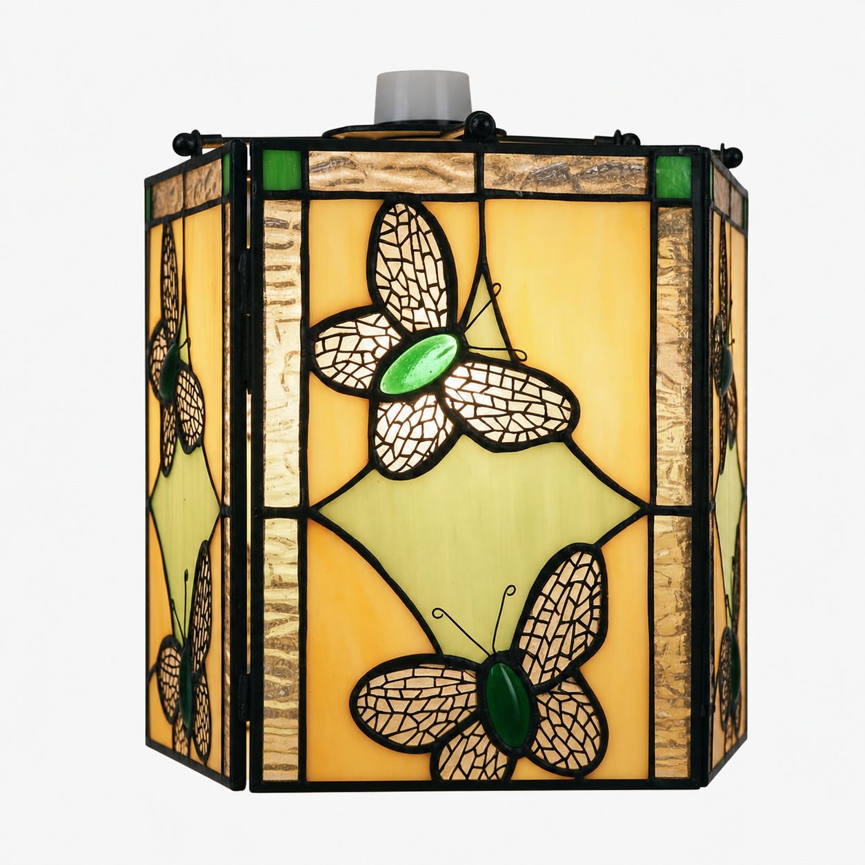 TF Butterfly Pendant Lamp — Artistic Stained Glass Pendant Light for Living Room or Bedroom