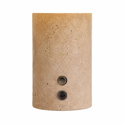 travertine base and touch controls detail