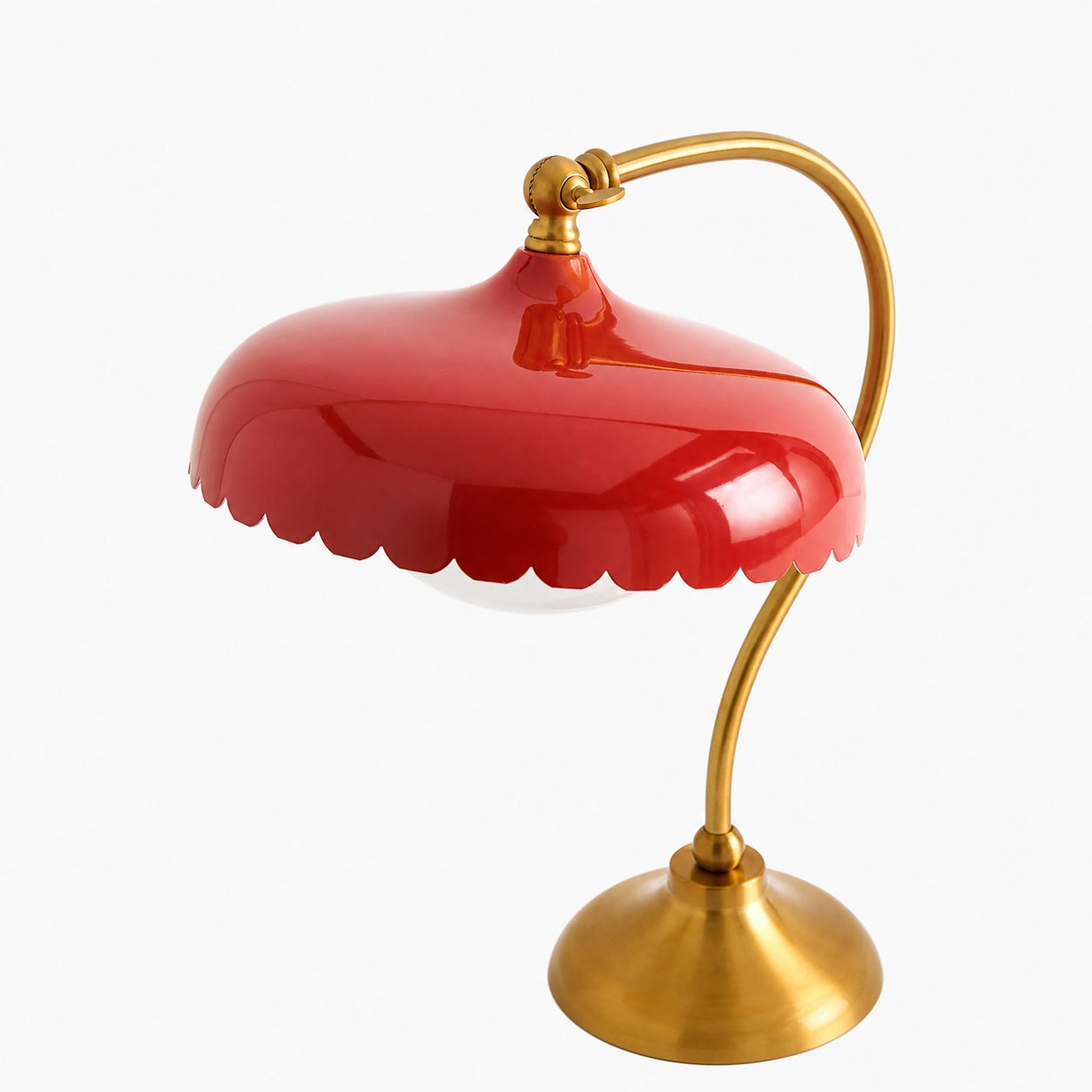 Rayla Elegante Scallop Glas Tischlampe - Atmosphärisches Licht - Schreibtisch oder Beistelltisch