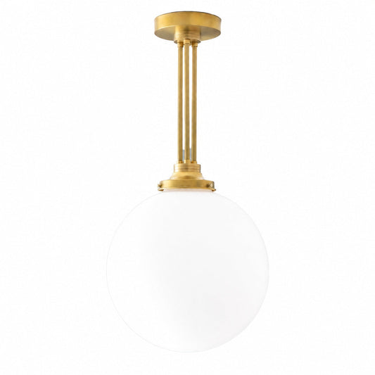Glorica Glas Frosted Globe Pendelleuchte - Art Deco Hängeleuchte für Zuhause