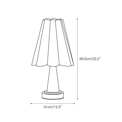 Shadon Marble Pleated Table Lamp