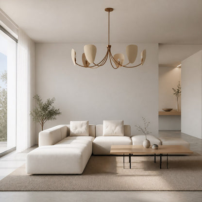 Shella Artistic Chandelier – Curved-arm Design for Dining rooms or Living Rooms