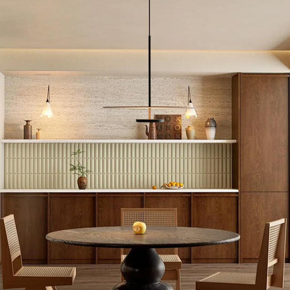 Mid Century Modern Flat Disc LED Pendelleuchte für Küche